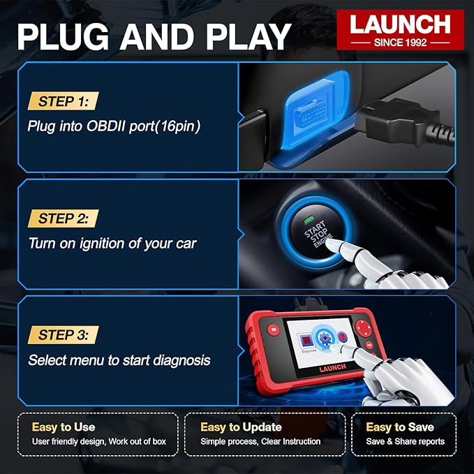 LAUNCH CRP123 V2.0 Elite OBD2 Scanner-2025 New Model EngineABSSRSTransmission Diagnostic Scan Tool SRS Airbag Code Reader,3 Reset Oil ServiceThrottle RelearnSAS Reset,Free Update