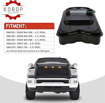 6.7 Cummins Crankcase Ventilation Filter Replaces CV52001 68002433AB, 4936636, 904-418 Fits for 2008-2021 Dodge Ram 2500 3500 4500 5500 6.7L ISB Diesel Engines Crankcase Breather Element CCV Filter