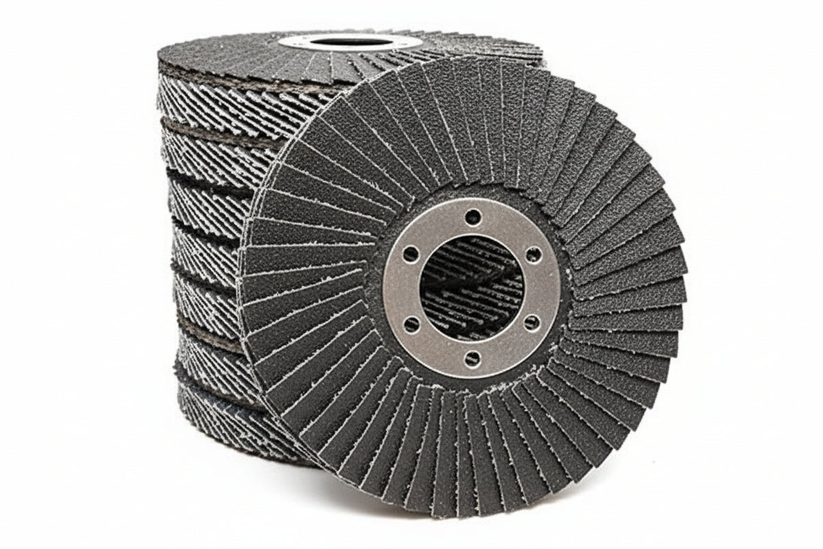 4.5" x 7/8" Premium Stearate Coated Type 27 Flap Discs – 10 Pack, 36 Grit, for Aluminum & Soft Metals