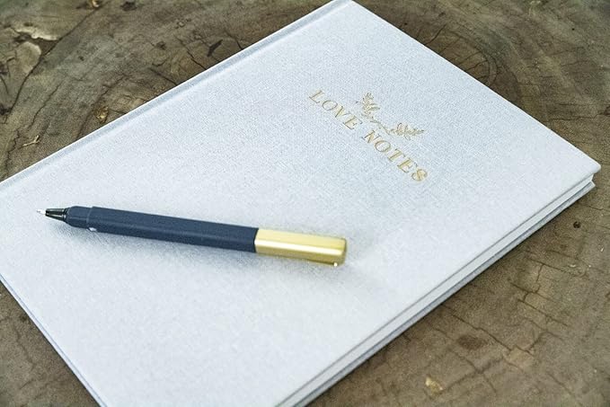 Love Notes Couples Journal For Him and Her Linen Hardcover Book To Fill Out Together Memories of Us Anniversary The Marriage Our Story Wedding Journal, Gray, DR-
