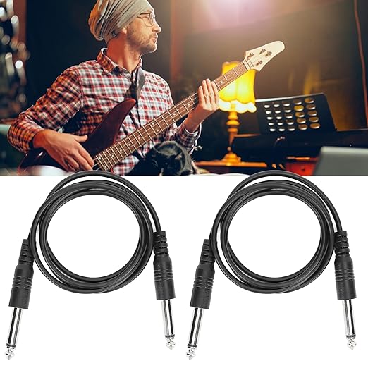 Guitar Cable 3.3ft,6.35mm Electric Instrument Cable,Straight to Straight Guitar Cord for Electric Guitar Bass Guitar Electric Mandolin,6.35mm Aux Jack and Aux in Port Devices