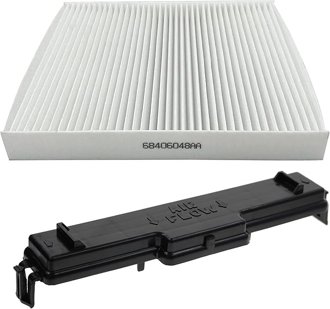Ram Cabin Air Filter Filter Access Door Compatible with Dodge Ram 1500 2500 3500 4500 5500 Avenger Caliber Journey Compass Patriot Chrysler 200 68318365AA Filter 68406048AA