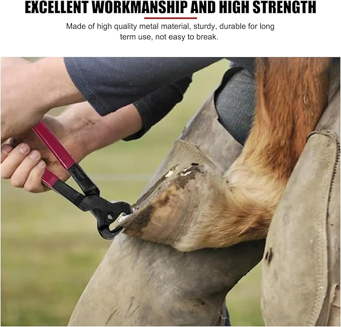 EVTSCAN Hoof Nipper Trimmer 14in Hoof Clippers Horseshoe Pliers Hoof Trimming Tools Horse Equipment Equestrian Supplies