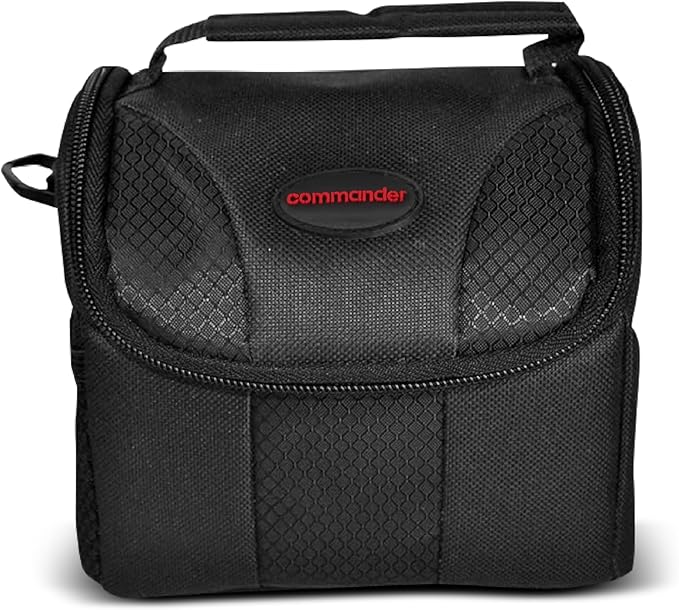 Small Camera Bag - Water Resistant, Soft Padded, Compact Travel Bag for Canon EOS, Nikon, Sony More DSLR CamerasCamcorders Ample Storage and Protection for Your Equipment (Small)