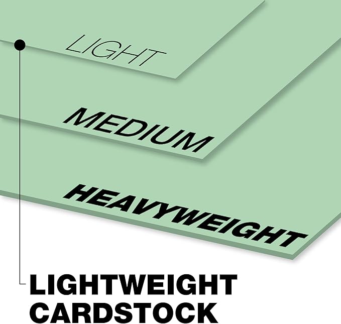 Springhill 8.5Au x 11Au Green Colored Cardstock Paper, 67lb Vellum Bristol, 147gsm, 250 Sheets (1 Ream) Ai Premium Lightweight Cardstock, Vellum Printer Paper with Textured Finish Ai 046000R