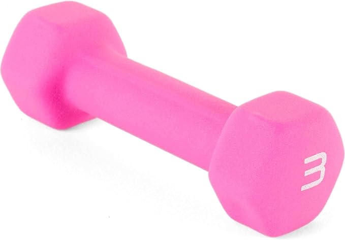 CAP Barbell Neoprene Dumbbell, 3lb, neon pink, 1291926