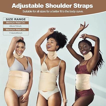 Organic Castor Oil Pack Wrap - Reusable Castor Oil Compress Wrap Kit with Adjustable Elastic Shoulder Straps - Organic Flannel Castor - Waterproof Oil-Proof - Machine Washable (Khaki)