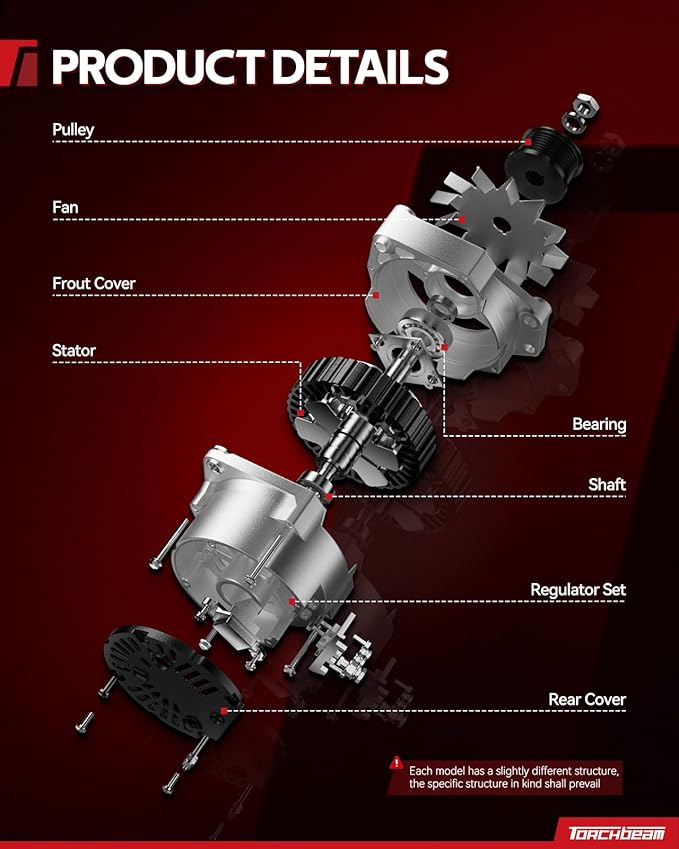 Torchbeam Alternator Replacement New for 2007-2008 5.7L; 5.7L High Output Alternator 11233N