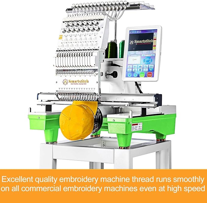 New brothread - Single Huge Spool 5000M Each Polyester Embroidery Machine Thread 40WT for Commercial and Domestic Machines - Persimmon