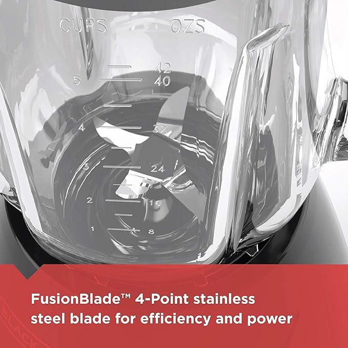 BLACKDECKER 10-Speed Countertop Blender, BL2010BG, 6-Cup Glass Jar, Dishwasher-Safe, Stainless Steel Blade, Suction Feet
