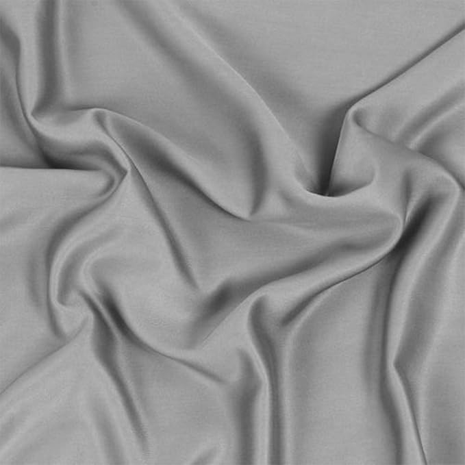 Sleepgram Viscose Fiber Cal King Size Bed Sheet Set with Flat Sheet, Fitted Sheet, and 2 Pillowcases for Comfortable Night's Sleep, Grey Stone