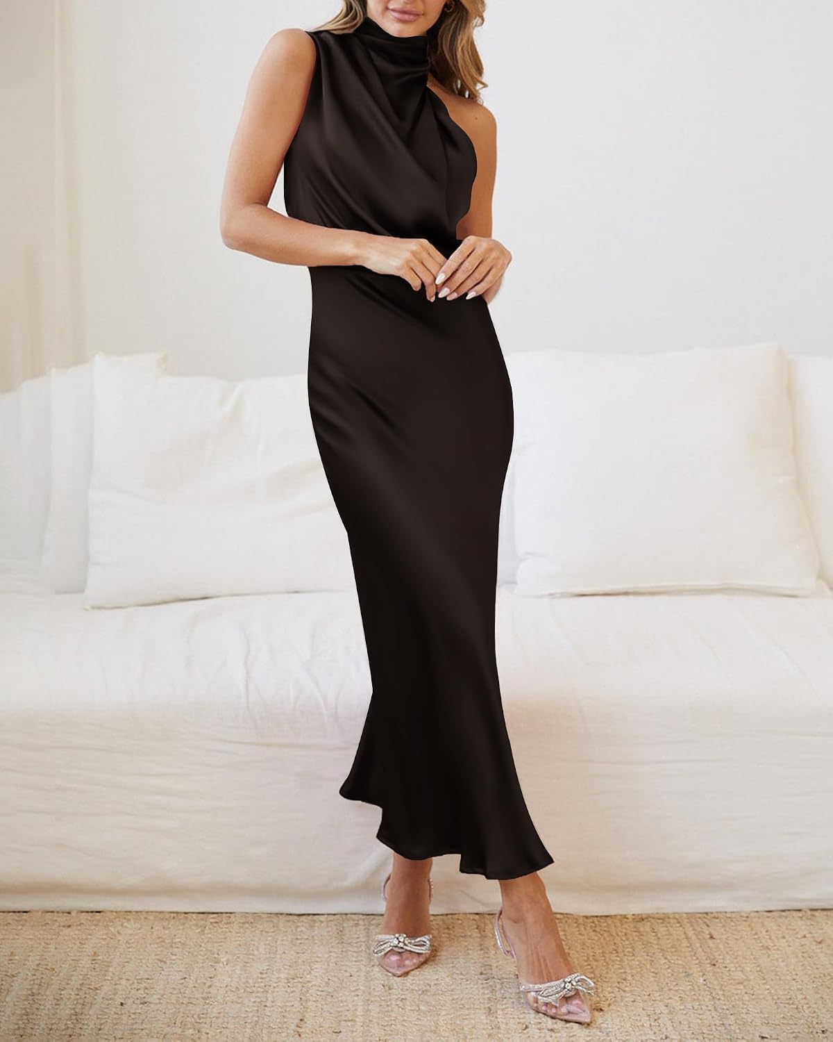 BTFBM Cocktail Dresses for Women Summer Satin Silk Sleeveless Mock Neck Maxi Wedding Guest Dress Spring Outfits 2026 1 sustainability feature