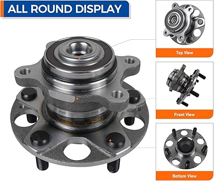 512256 Rear Wheel Bearing Hub Assembly Compatible with Acura CSX 2006-2010, Honda Civic EX, Si 2006-2011, 5Lugs