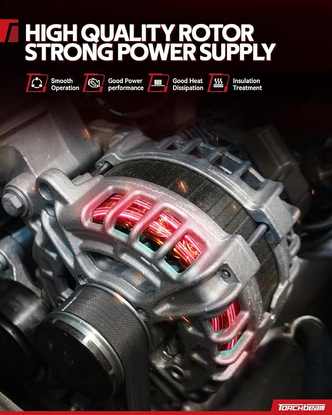 Torchbeam Alternator Replacement New for 2007-2008 5.7L; 5.7L High Output Alternator 11233N