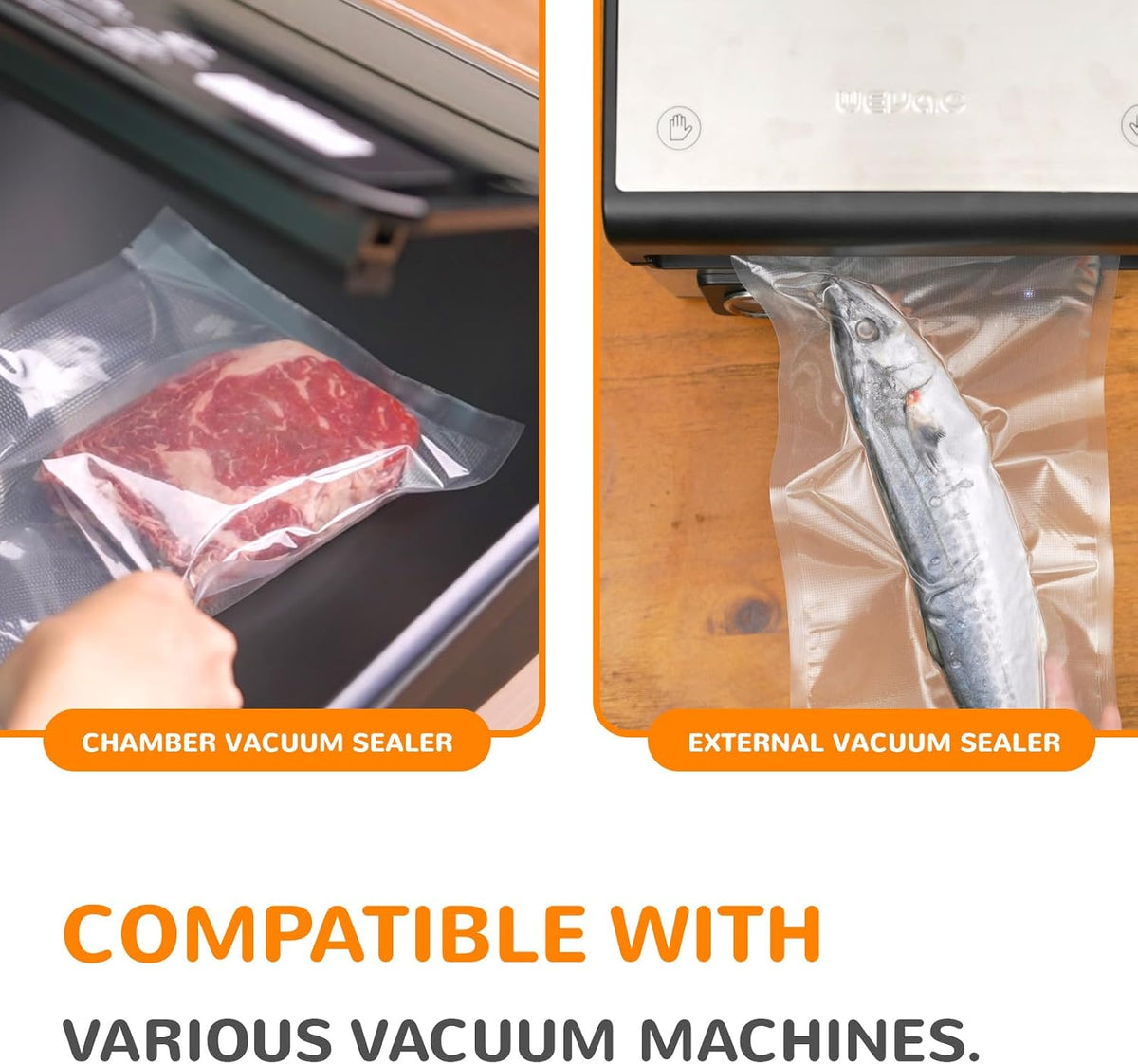 Wevac Vacuum Sealer Bags for Food, 6" x 150' Roll with Cutter Box, BPA Free Commercial Grade, Heavy Duty, Freezer Safe, Sous Vide, Storage, Meal Prep, Cut-to-Size, Compatible with FoodSaver Sealers