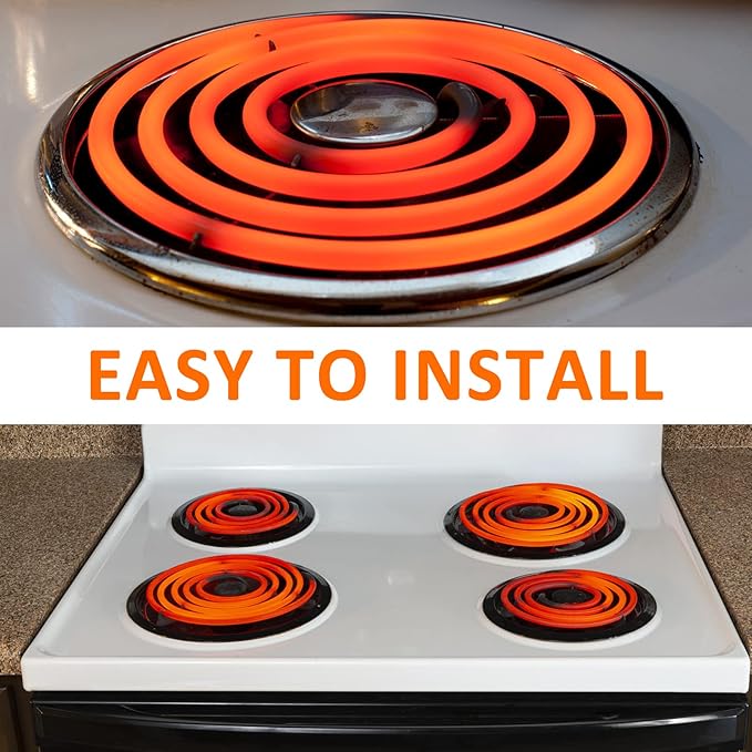 2025 Upgraded660532 6-inch MP15YA Electric Range Surface Burner Coil Element 1500W 4 Turns by Romalon Fit for Whirlpool Range Cooktop Surface Elements Replaces AP6010189,PS11743366,EAP11743366,3319