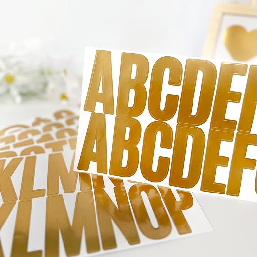 Bemeol 500 Pieces 30 Sheets Large Letter Stickers 2.5 Inch Alphabet Letter Stickers Self Adhesive Letters for Bulletin Board Mailbox Door Classroom Home Decor