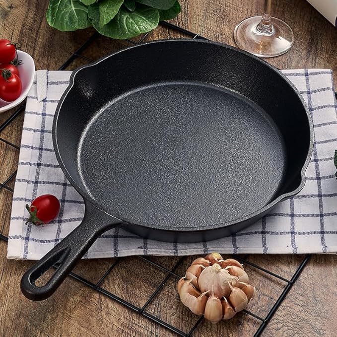 Cast Iron Pans, Pan Sauté Kitchen Pan, Cast Iron Skillet with Handle (8 Inch)