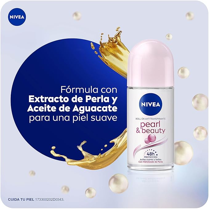 Nivea Pearl Beauty Roll-On Deodorant, 50ml