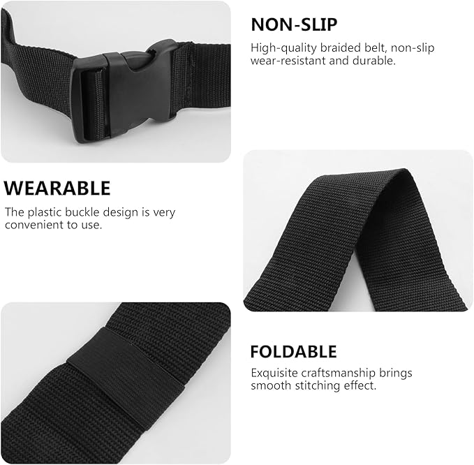 PACKOVE Fanny Pack Extender Strap Fanny Pack Extender Belt Waist Pack Extender Strap Adjustable Elastic Strap, Belt Extender For Waist Bag