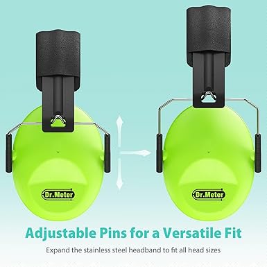 Dr.meter Ear Muffs for Noise Reduction: 27.4SNR Noise Cancelling Headphones for Kids Adults, EM100 Adjustable Hearing Protection Earmuffs for Monster Jam, Autism Sensory, Concerts, Fireworks