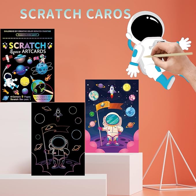OPUHOHR 1 Set Magic Scratch Paper Art, Colorful Magic Drawing Art Book with 1 Scratch Pen for Birthday Halloween Christmas Party Games Projects Kits?Underwater World)