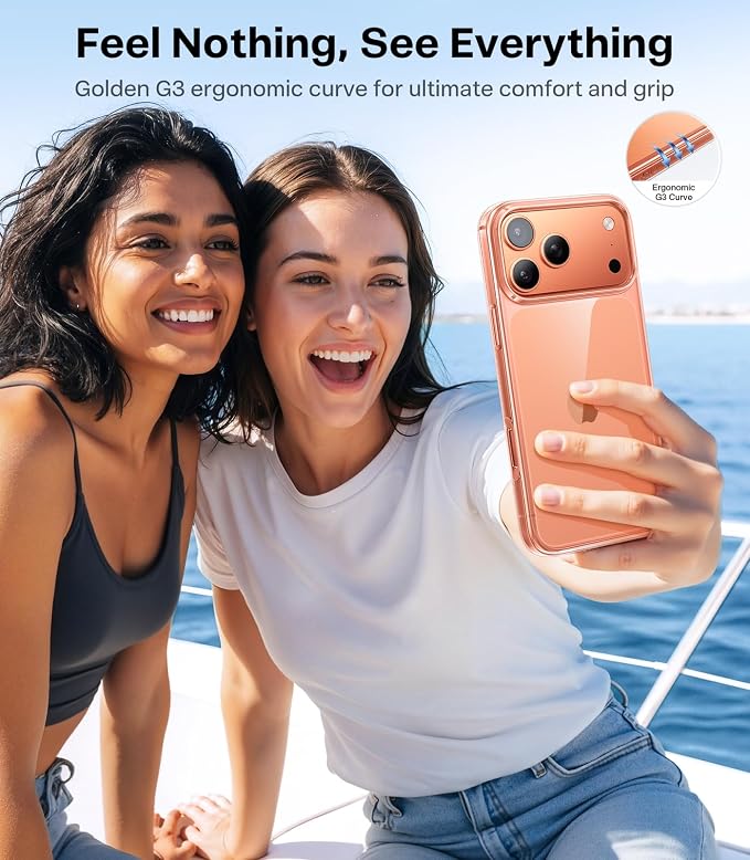 TORRAS for iPhone 17 Pro Case Crystal Clear, Upgraded Anti-Yellowing, Military-Grade Protection, Ultra Transparent Slim Case for iPhone 17 Pro Phone Case, Soft Bumper, Anti-Scratch, Clear, 6.3''