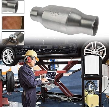 MAYASAF 2.5" InletOutlet Universal Catalytic Converter, with O2 PortEPA Compliant