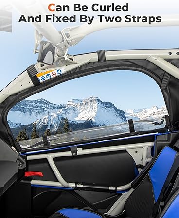 KEMIMOTO Upgraded X3 MAX Soft Upper Doors, Stay Warm Dry Window Cab Enclosure, compatible with Can-Am Maverick X3 MAX 2017-2025 UTV Accessories, Work with Roof Windshield