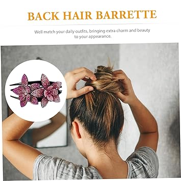 Women's Hair Barrettes for Women Flower Hair Clips Clip Back Hair Holder for Daily and Special Occasions