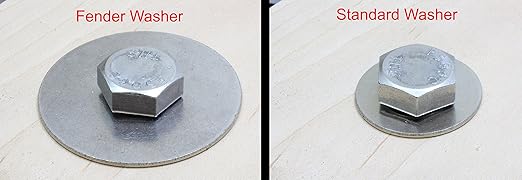 516" x 1-12" Stainless Fender Washer, (100 Pack), 18-8 (304) Stainless Steel Flat Washer, 0.344" ID x 1.5" OD x 0.050" Thick, Plain Finish Metal Washer by Bolt Dropper
