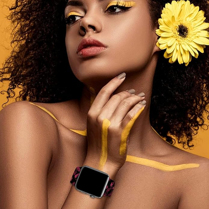 Colorful Heart Watch Bands Compatible with Apple Watch,Cute Adjustable Soft Silicone Wristbands Replacement Strap for iWatch SE/Series