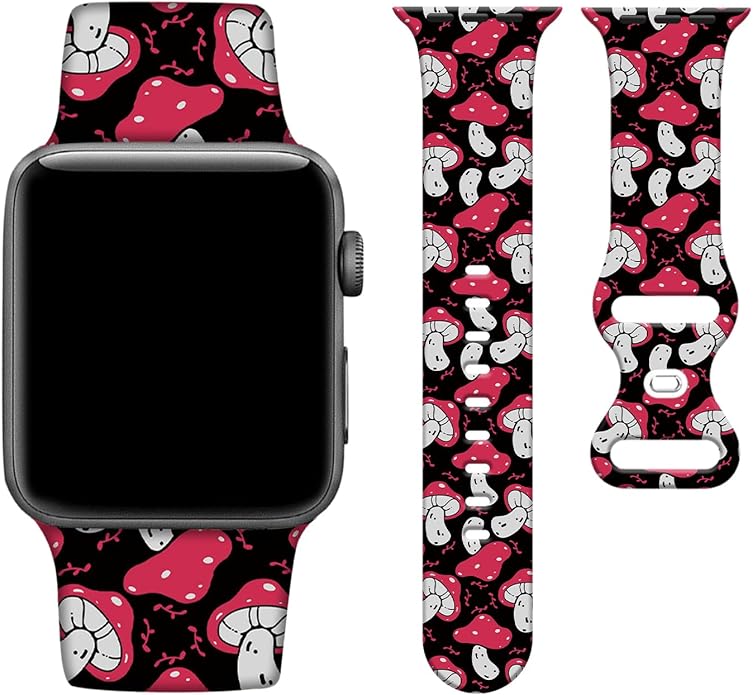 Colorful Heart Watch Bands Compatible with Apple Watch,Cute Adjustable Soft Silicone Wristbands Replacement Strap for iWatch SE/Series