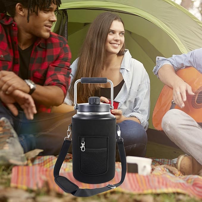 1 Gallon Jug Holder Compatible with Yeti/RTIC One Gallon Jugs, Carrier/Pouch Sleeve for Outdoor Camping, Hiking,Gym