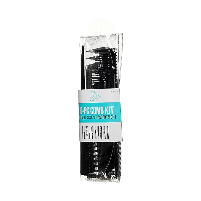 KISS Professional 10-pc Comb Set-Detangle Style Assortment