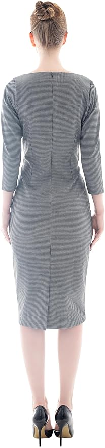 Marycrafts Women's Work Office Business Square Neck Sheath Midi Dress