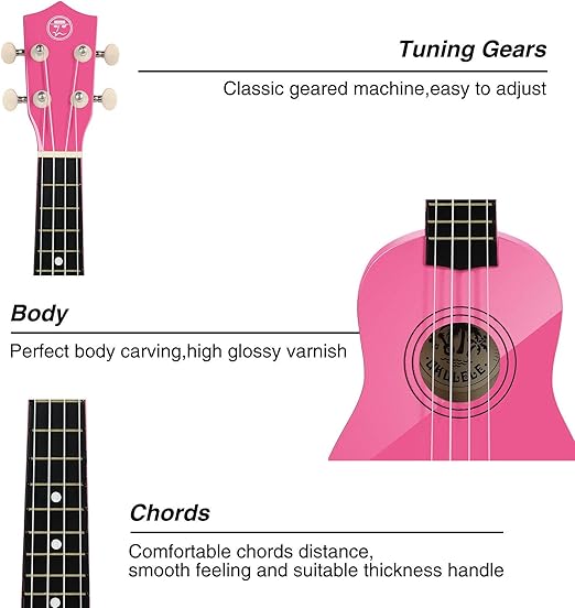 MUSTAR Soprano Ukulele Kids Ukulele for Beginners - 21 Inch Small Guitar Ukulele for Kids