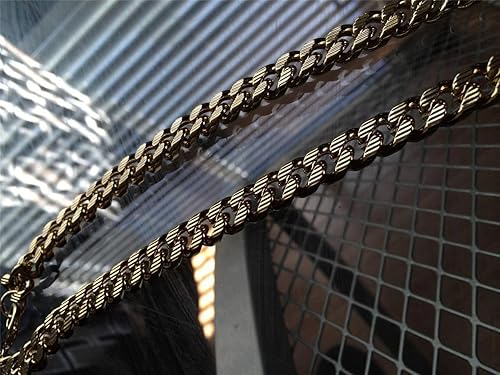Men's Hip-Hop 30 Inch 14k Gold Plated Cuban Link Curb Chain Necklace with Diamond Heavy Cuts By Naivo-LSDMY Store