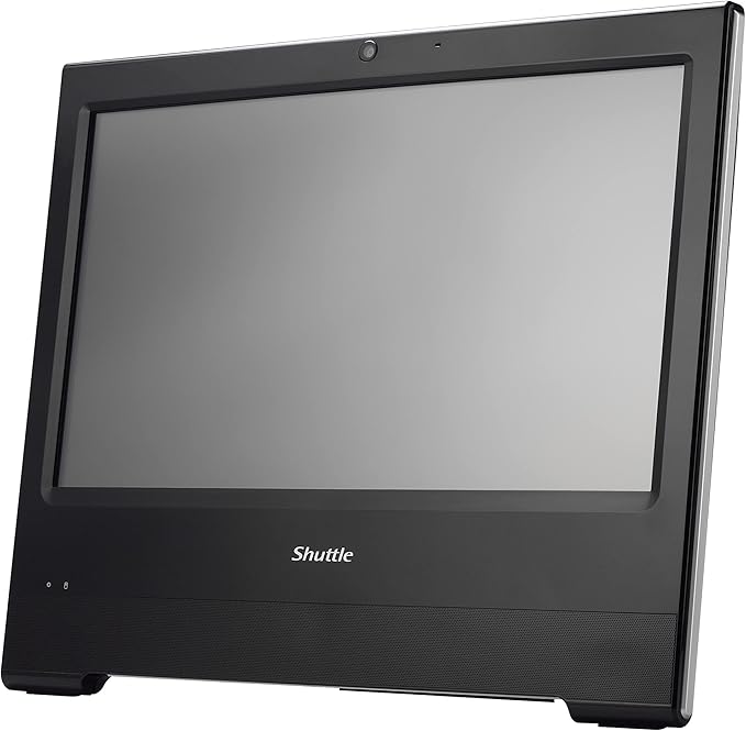 Shuttle XPC AIO X50V8 Black Embedded Intel Celeron 5205U All-in-One Barebone PC, Fanless, IP54 Certified, VESA Compatible, No RAM, No HDDSSD, No OS