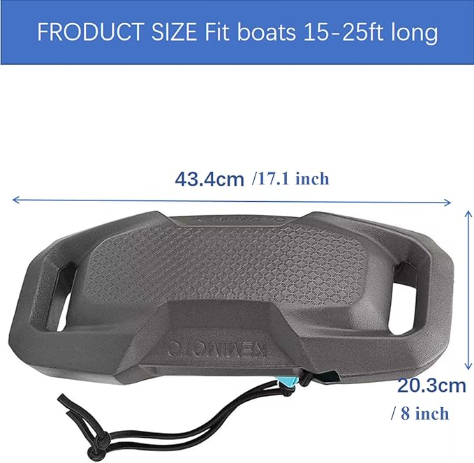 EVA Boat Fenders, Upgraded Boat Bumpers with Nylon Rope for Docking Pontoon Bass Jet Ski Bowriders and Fishing Boats Yachts Dinghies, Fits Boats 15-25ft Long