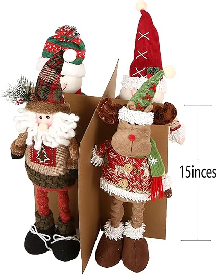 Sattiyrch Christmas Figurine Storage Box Xmas Figurine Container,600D Canvas Ornament Storage Container,Keeps 8 Holiday Figurines 15 Inches,Adjustable Area and Pockets for Decorations