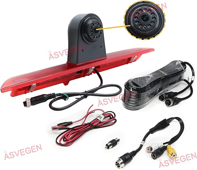 Third Brake Light Backup Camera Roof Mount Compatible with Ford Transit 150 250 350 350HD L4H3 2014-2019