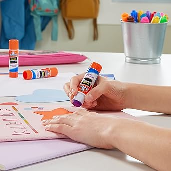 Elmer's Disappearing Purple School Glue Sticks, 0.21 oz Each, 8 Sticks per Pack (E1591)