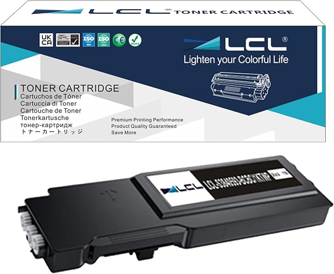 LCL Compatible Toner Cartridge Replacement for Dell 3840 S3840 S3840CDN 3845 S3845CDN 593-BCBC 1KTWP High Yield (1-Pack Black)