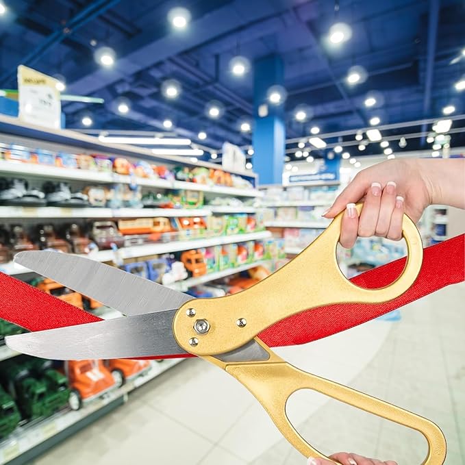 20" Gold Scissors for Grand Opening Gold Giants Ribbon Cutting Scissors for Special Events Inaugurations and Ceremonies Giant Shears for Opening Ceremony Heavy Duty Shears