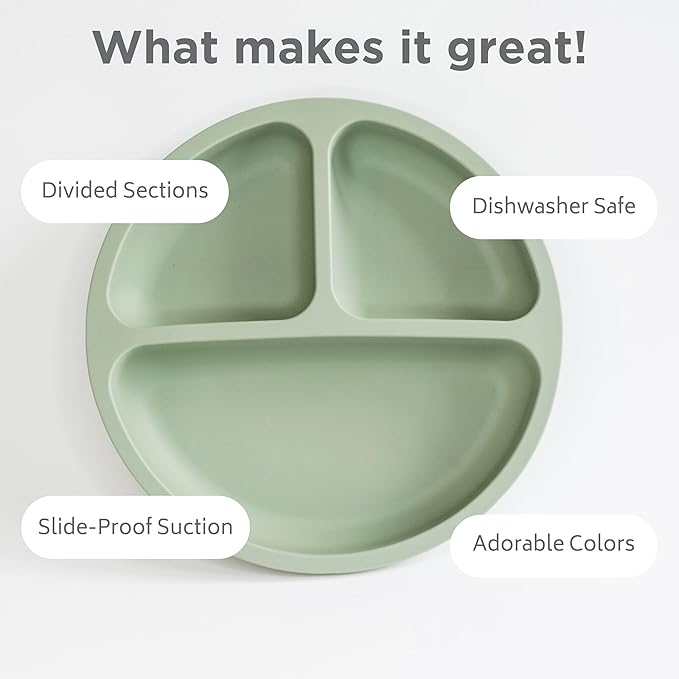 Babeehive Goods - Suction plate Mess-free mealtime Ideal choice for babies and toddlers Food grade materials, BPA free Home and on-the-go use, without