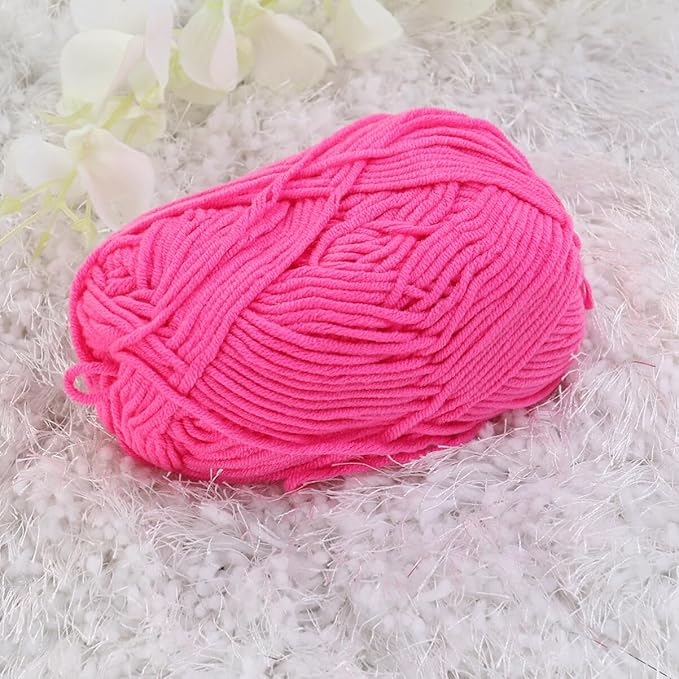 SUPVOX Cotton Yarn Chunky Plush Yarn for Knitting Crocheting Scarf Hat Milk Cotton Machine Washable