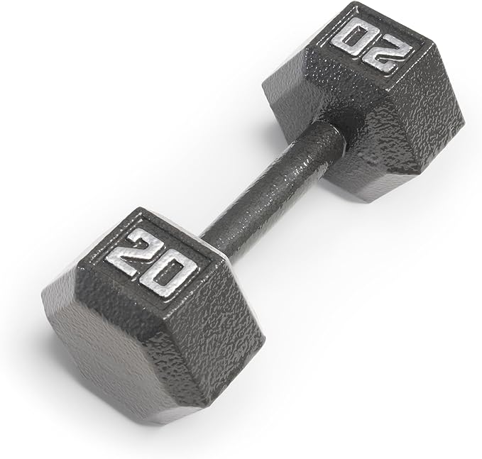Marcy Cast Iron Hex Dumbbells Collection - Available size 20 lbs, SOLD INDIVIDUALLY