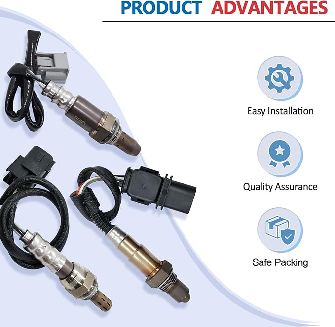 234-3002 Upstream 1Pc Oxygen Sensor O2 Sensor Replacement for 1991 1990 1989 1988 1987 Ford Aerostar Bronco E-150 E-250 E-350 Van Escort Exp Mustang Probe Ranger Taurus Thunderbird O2 Sensor