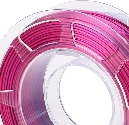 2 Color PLA Filament Glossy Blue and Purplish Red 1.75mm 200g Silk PLA 3D Printer 200-215C Printing Temperature PLA Material Smooth and Accurate Prints